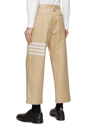 Back View - Click To Enlarge - THOM BROWNE  - 4-Bar Motif Straight Leg Pants