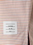  - THOM BROWNE  - Oversized Striped Pocket T-Shirt