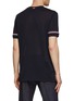 Back View - Click To Enlarge - THOM BROWNE  - Striped Sleeve Trim T-Shirt