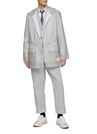 Figure View - Click To Enlarge - THOM BROWNE  - Ultralight Elasticated Waist Parka