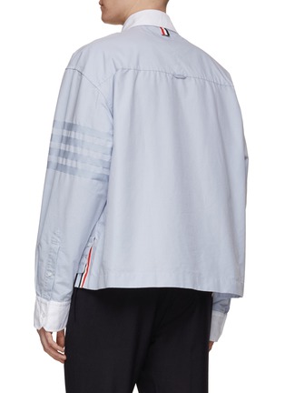 Back View - Click To Enlarge - THOM BROWNE  - 4 Bar Oxford Rugby Shirt