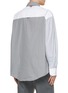 Back View - Click To Enlarge - THOM BROWNE - Oversized Checkered Patchwork Oxford Shirt