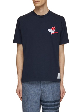 Main View - Click To Enlarge - THOM BROWNE  - Embroidered Hector With Hat Crewneck T-Shirt