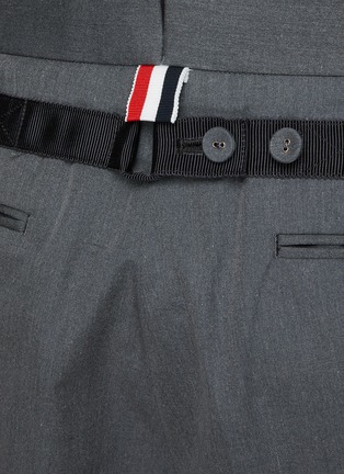  - THOM BROWNE  - Cropped Flat Front Pants