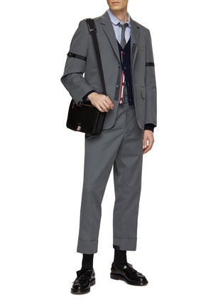 Figure View - Click To Enlarge - THOM BROWNE  - Cropped Flat Front Pants