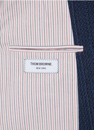  - THOM BROWNE  - Frayed Edge 4 Bar Tweed Blazer