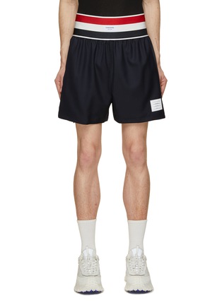 Main View - Click To Enlarge - THOM BROWNE  - Elastic Waistband Rugby Shorts
