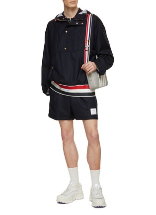 Figure View - Click To Enlarge - THOM BROWNE  - Elastic Waistband Rugby Shorts