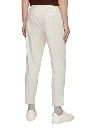 Back View - Click To Enlarge - INCOTEX - Pleated Tapered Chino Pants