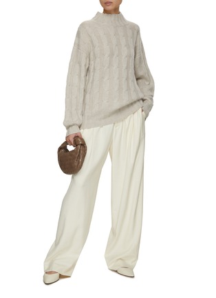 Figure View - Click To Enlarge - LE KASHA - Cotton Cable Knit Sweater
