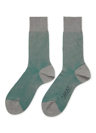 Main View - Click To Enlarge - FALKE - Fine Shadow Stripe Cotton Blend Short Socks