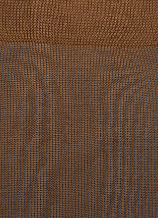 Detail View - Click To Enlarge - FALKE - Fine Shadow Stripe Cotton Blend Short Socks