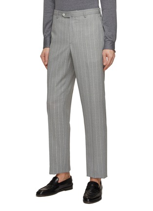 Detail View - Click To Enlarge - ISAIA - Single Breasted Stripe Wool Suit