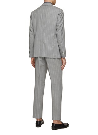 Back View - Click To Enlarge - ISAIA - Single Breasted Stripe Wool Suit