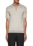 Main View - Click To Enlarge - ISAIA - Contrast Stripe Knit Polo