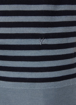  - ISAIA - Contrast Stripe Knit Polo