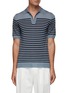 Main View - Click To Enlarge - ISAIA - Contrast Stripe Knit Polo