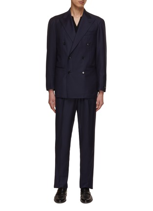 Main View - Click To Enlarge - RING JACKET - Double Breasted Peak Lapel Wool Suit