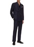 Figure View - Click To Enlarge - RING JACKET - Double Breasted Peak Lapel Wool Suit