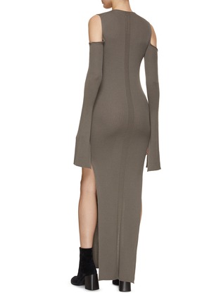 Back View - Click To Enlarge - RICK OWENS  - Cape Sleeve Knit Dress