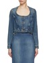 Front View - Click To Enlarge - ALAÏA - Cropped Denim Jacket