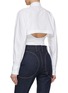Back View - Click To Enlarge - ALAÏA - Double Layer Poplin Shirt Bodysuit