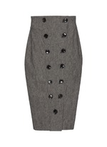 ALAÏA | Buttoned Pencil Skirt | Women | Lane Crawford