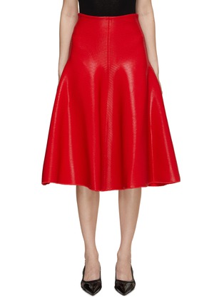 Main View - Click To Enlarge - ALAÏA - Ribbed Flare Midi Skirt