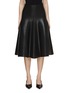 Front View - Click To Enlarge - ALAÏA - Ribbed Flare Midi Skirt