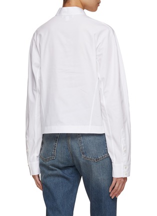 Back View - Click To Enlarge - ALAÏA - Cliched Waist Cotton Shirt
