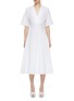 Front View - Click To Enlarge - ALAÏA - Kimono Flared Cotton Dress