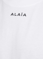 ALAIA フラワー柄ロゴTシャツ