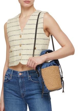 Figure View - Click To Enlarge - CHLOÉ - Woody Denim Paper Bucket Bag