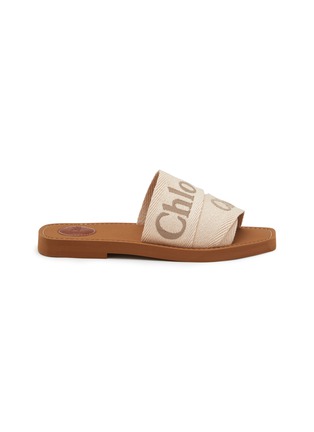 Main View - Click To Enlarge - CHLOÉ - Woody Linen Slides