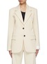Main View - Click To Enlarge - N°21 - Single Breasted Textured Linen Blazer