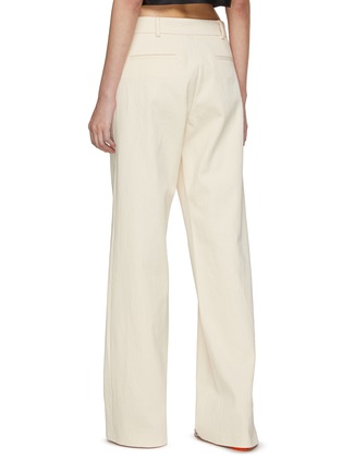 Back View - Click To Enlarge - N°21 - Textured Linen Wide Leg Pants