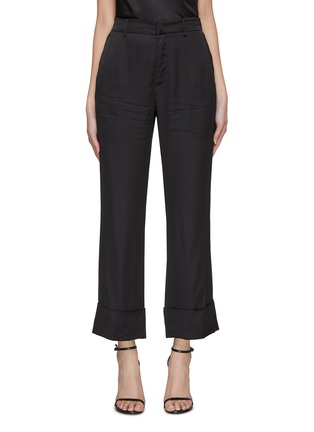 Main View - Click To Enlarge - N°21 - Cropped Silk Blend Pants