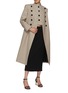 Figure View - Click To Enlarge - ALAÏA - Double Breasted Stand Collar Military Wool Coat
