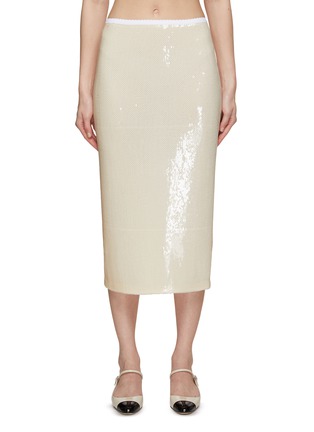 Main View - Click To Enlarge - N°21 - Allover Paillette Knit Pencil Skirt