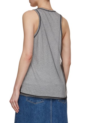 Back View - Click To Enlarge - N°21 - Mesh Overlay Cotton Tank