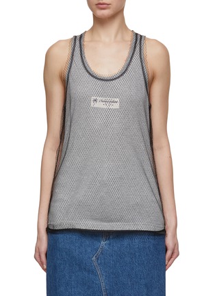 Main View - Click To Enlarge - N°21 - Mesh Overlay Cotton Tank