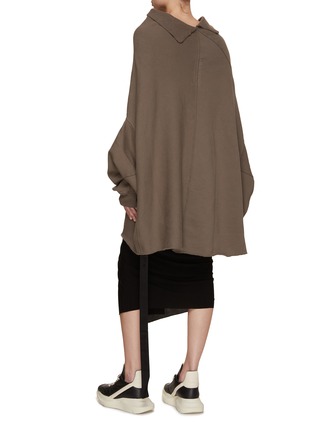 Back View - Click To Enlarge - RICK OWENS DRKSHDW - Draped Shroud Jersey Sweatshirt