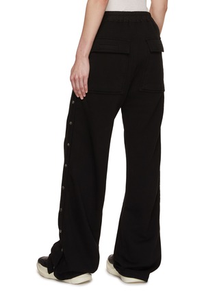 Back View - Click To Enlarge - RICK OWENS DRKSHDW - Side Snap Wide Leg Pusher Pants