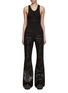 Main View - Click To Enlarge - RICK OWENS  - Bolan Waxed Denim Flared Jeans