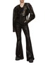 Figure View - Click To Enlarge - RICK OWENS  - Bolan Waxed Denim Flared Jeans