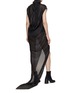 Back View - Click To Enlarge - RICK OWENS  - Edfu Cap Sleeve Sheer Silk Maxi Dress