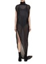Main View - Click To Enlarge - RICK OWENS  - Edfu Cap Sleeve Sheer Silk Maxi Dress