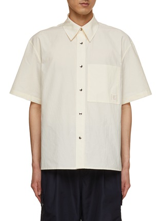 Main View - Click To Enlarge - WOOYOUNGMI - Side Slit Short Sleeved Shirt