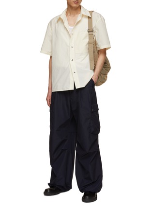 Figure View - Click To Enlarge - WOOYOUNGMI - Pleated Wide Leg Cargo Pants