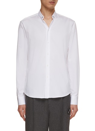 Main View - Click To Enlarge - WOOYOUNGMI - Stand Collar Cotton Dress Shirt